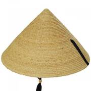 Braided Raffia Straw Pyramid Sun Hat