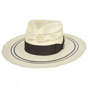 Chiron Wide Brim Bangora Straw Fedora Hat
