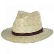Messer Palm Straw Fedora Hat