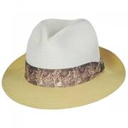 Haring Two-Tone Braided Trilby Fedora Hat