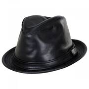 Lambskin Leather Fedora Hat