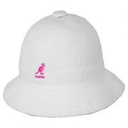 White Pink Terry Cloth Bermuda Casual Bucket Hat