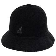 Black Terry Cloth Bermuda Casual Bucket Hat