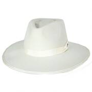 Jo Wool Felt Rancher Fedora Hat - Off White