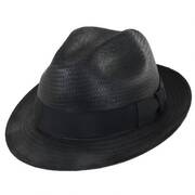Lando Toyo LiteStraw Fedora Hat - Black