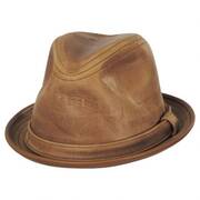 Vintage Leather Fedora Hat