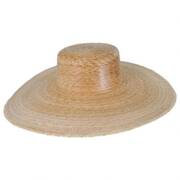 Palma Ultra Wide Palm Straw Boater Hat
