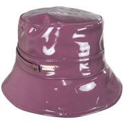 Eliane Rollable Vegan Patent Leather Bucket Hat