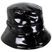 Eliane Rollable Vegan Patent Leather Bucket Hat