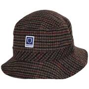 Beta Houndstooth Plaid Wool Blend Packable Bucket Hat