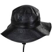 Reversible Faux Leather Bucket Hat