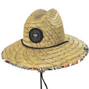 Tiki Batik Rush Straw Lifeguard Hat