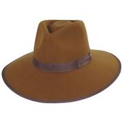 Jo Wool Felt Rancher Fedora Hat - Chestnut