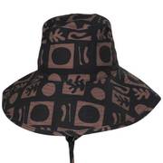 Holiday Retro Cotton Bucket Hat - Brown/Black