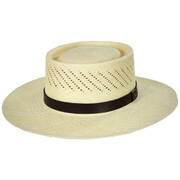 Harlow Vented Panama Straw Gambler Hat