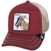 Goat Trucker Snapback Baseball Cap - Red