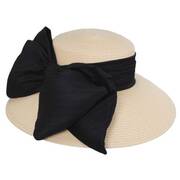 Silk Bow Toyo Straw Lampshade Hat