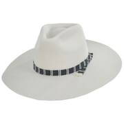 Leigh Wool Felt Wide Brim Fedora Hat - Off White