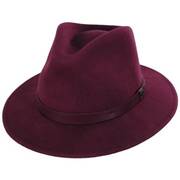 Messer Wool Felt Fedora Hat - Maroon