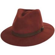 Messer Packable Wool Felt Fedora Hat - Maroon