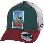 Loteria El Gallo Mesh Trucker Snapback Baseball Cap - Green