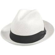 Panama Straw Trilby Fedora Hat - Bleach