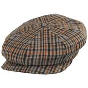 Plaid Cashmere and Wool Newsboy Cap
