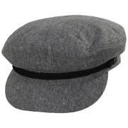 Tweed Fabric Fiddler Cap - Gray/Charcoal