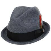 Gain Wool Felt Fedora Hat - Dark Gray