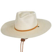 Vintage Couture Canyon Moon Palm Straw Rancher Fedora Hat