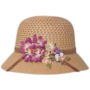 Toyo Straw Mum Flower Cloche Hat