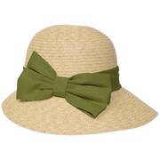 Toyo Straw Linen Bow Cloche Hat