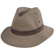 Packable Cotton Twill Safari Fedora Hat