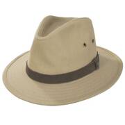 Messer X Adventure Cotton Safari Fedora Hat - Tan