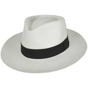 Panama Straw Grade 10 C-Crown Fedora Hat - Bleach
