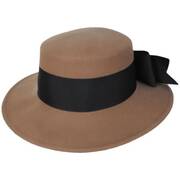 Backbow Wool Felt Boater Hat