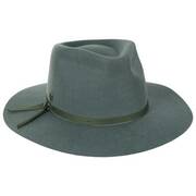 Vintage Couture Whiskey Glass Wool Felt Rancher Fedora Hat