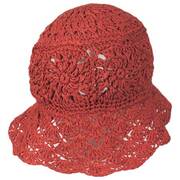 Boho Crochet Toyo Straw Bucket Hat