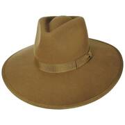 Jo Wool Felt Rancher Fedora Hat - Gold