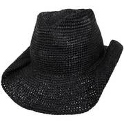 Diano Crochet Raffia Straw Western Hat