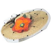 Poppy Milan Straw Cartwheel Dress Hat