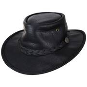 American Bison Leather Foldaway Drover Hat