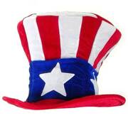 Uncle Sam Mad Hatter Top Hat - Adult