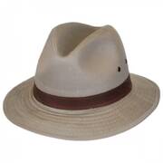 Packable Cotton Twill Safari Fedora Hat