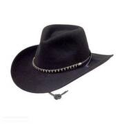 Black Foot Crushable Wool Felt Western Hat