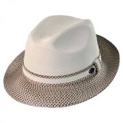 Mannesroe Poly Braid Straw Fedora Hat
