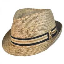 Buri Palm Braid Straw Fedora Hat