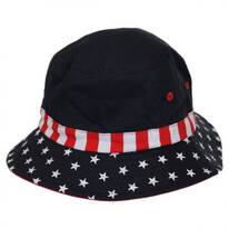 Kids' Stars and Stripes Cotton Bucket Hat