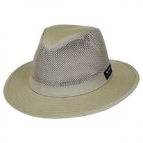 Mesh Crown Cotton Safari Fedora Hat