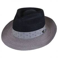 Valencia Two-Tone Hemp Straw Fedora Hat